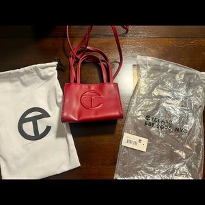 Small Oxblood (deep red/burgundy) Telfar Bag